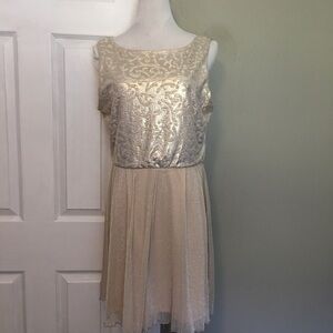 Deb Silver Sequin Mini Dress for Weddings, Romantic Dates, Special Occasions